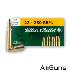Sellier & Bellot .22-250 Remington SP - 20 Cartouches Sellier & Bellot - 1