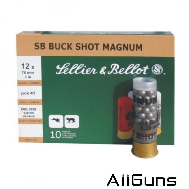 Sellier & Bellot 12/76 Magnum Buck Shot - 10 Cartouches Sellier & Bellot - 1