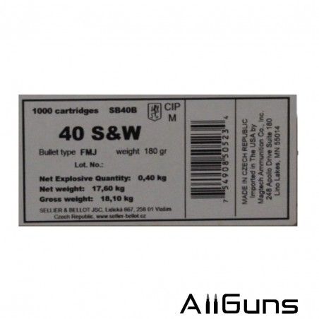 Sellier & Bellot .40 S&W FMJ - 1000 Cartouches Sellier & Bellot - 1