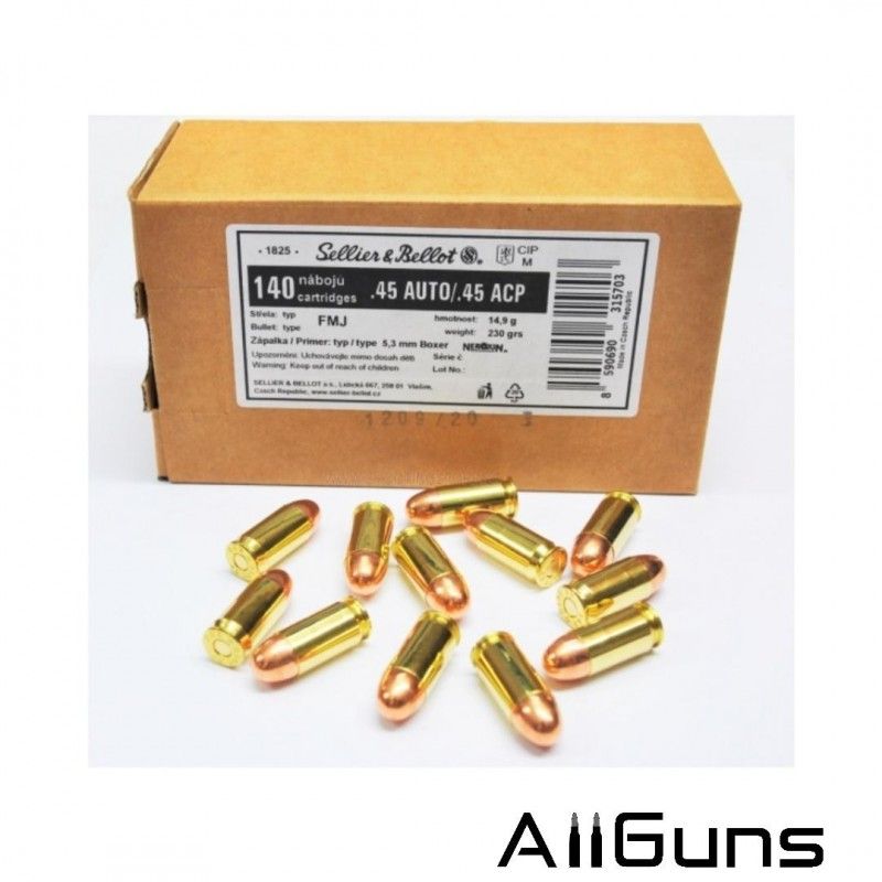 Sellier & Bellot .45 ACP FMJ - 140 Cartouches Sellier & Bellot - 1