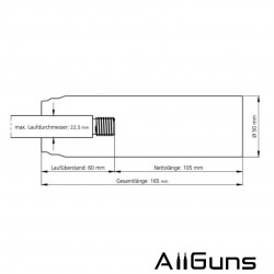 Era Silencer SOB3D-043A Silencieux SOB 3D Era Loc Calibre .30 Era Silencer - 3